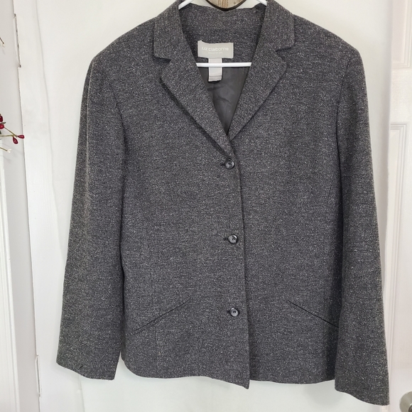 Liz Claiborne Collection Woman's Blazer, Size 16 Color: Grey - Picture 5 of 14